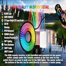 Pond Fountain Aerator,with Dynamic LED RGB Lighting,Adjustable Modes, Digital Timer -Pond fountain1HP 15,000 GPH, 750W 110V, 100FT Cord - for Large Ponds, Lakes & Outdoor Water Features