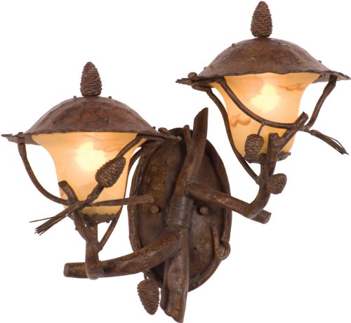 Kalco 9163PD, Ponderosa Cast Aluminum Outdoor Wall Sconce Lighting, 200 Total Watts, Ponderosa