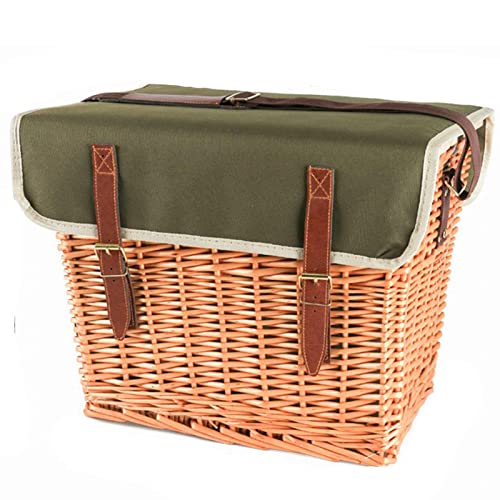 YEDECOR Wicker Picnic Basket Set for 2 Persons with Waterproof Picnic Blanket, Portable Wine Table and Large Insulated Cooler Compartment, Willow Picnic Hamper Basket for Camping, Wedding