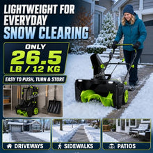 pedenencelia Cordless Snow Blower, with Dual Batteries and LED 4batteries