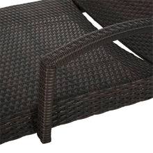 Noble House Salem Outdoor Adjustable Wicker Chaise Lounge Set of 4 Brown