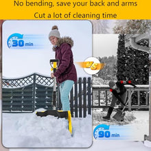 Beachtiful 21V Cordless Electric Snow Shovel, Brushless Motor, 41cm Width, (2 Battery and Charger Included) Snow Blower Shovel for Patio Driveway