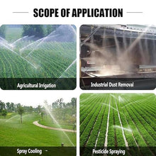 BAIYITONGDA Upgraded Big Rain Gun Sprinkler with Tripod Base, 2" Impulse Impact Sprinkler, 360° Large-Area Watering Spray 0°-48° Elevation Angle Adjustable, for Farmland Irrigation, Dust Removal