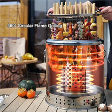 Portable Charcoal BBQ Grill Hanging Stove Barrel Easy to Carry for Outdoor Camping Patio Picnic Cooking(Large)