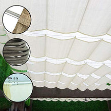 GFJYKDL Retractable Wave Shade Canopy Telescopic Outdoor Pergola Awning with Mounting Kit 0.9x5m Slide Wire Patio Umbrella for Garden and Deck,Blanco-1x2m