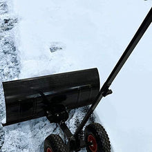 Snow Shovel Snow Pusher with Anti-Skid Wheels Adjustable Handle|Driveway Or Pavement Snow Removal Tool Snow Pusher (Size : Medium) (Size : S)