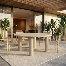 Outdoor Escape Gray Outdoor Patio 60-Inch Round Aluminum Dining Table with Durable Weather-Resistant Frame and Stylish Contemporary Design