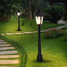ZQHQYNQDFY Lamp Post Lights Outdoor, Elevated Aluminum Patio Lantern 2.4M European Classic Street Light High Brightness E27 Glass Lawn Landscape Lighting Pastoral Garden Decor