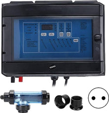 SciAza Salt Water Pool Chlorinator System with Salinity Display, 10/15/30/50/50 G/H Saltwater Pool System, Chlorine Electrolyzer for Swimming Pools, Salt Chlorine Machine,15g/h