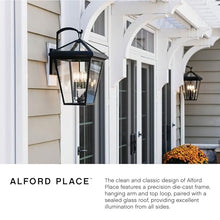 Hinkley Alford Place 2562MB Large Outdoor Hanging Lantern, Adjustable 60" Chain, Die Cast Aluminum Frame, Sealed Clear Glass, Museum Black