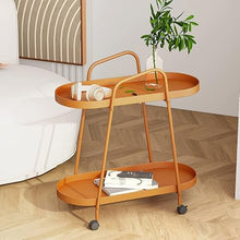 ZEELYDE Side Table/End Table,Wheeled Trolley Side Cabinet Mobile Coffee Table Living Room Sofa Small BedOffice Balcony Outdoor