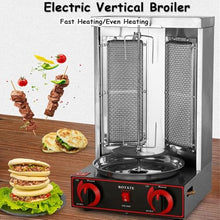 Homemade Chicken Machine,Commercial Turkish Chicken Countertop Rotisserie Grill with Burner Propane Vertical Kebab Broiler(Silver)