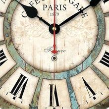 PPXCZZ Outdoor Wall Clock, Waterproof Garden Clock with Roman Numerals, Retro Shabby Style Wooden Silent Patio Clock, Indoor & Outdoor Decoration