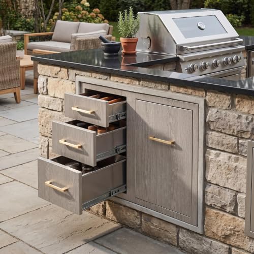 Fectiontool Outdoor Kitchen Drawer Cabinet Half Drawer Flush Mount
