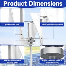Wind Turbine Generator Kit, Vertical Axis 3 Blade Windmill Power Generator with Charge Controller, Auto Speed Regulation Wind Energy System, for Marine, RV, Home, Windmill Generator Suit. A-48V