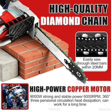 Osnzyc Handheld Electric Chainsaw Wall Cutter with Brushless Motor, Concrete Wall Cutter, Powerful Wall Grooving Cutting Tool with Two Chains/Guide Bar, for Reinforced Concrete/Red Brick Wall 48cm