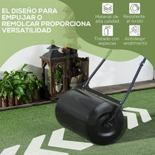 BCSRVCE Black Lawn Roller, Heavy-Duty Push/Tow Behind Water/Sand Filled Roller for Park, Yard, 10 Gallons, Black 23.5" L x 12.5" W x 41.25" H 10 Gallons Drum Roller