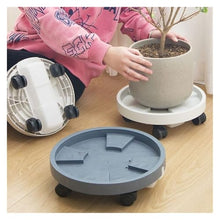 WOAITIANTIAN Plant Saucers Round Flower Pot Movable Tray with Wheel Saucer Plant Stand(44.6 x 44.6 x 10.4 cm)