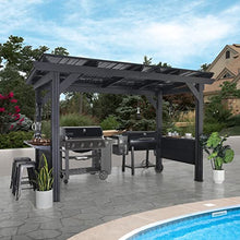 Backyard Discovery Rockport XL BBQ Grill Gazebo Pavilion with Hardtop Black