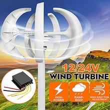 HUIZHITENGDA 800W 12V No Noise Vertical Wind Turbine Power Generator Free Energy with MPPT Controller Portable Energy Generator for Courtyard Gardens,24v