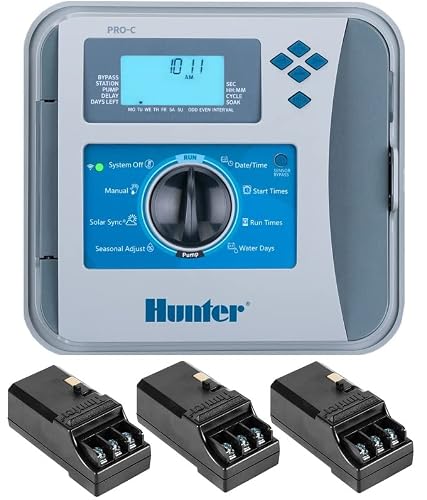 Hunter Pro-C P2C-400 Indoor Outdoor Modular Controller 4-Station Base Timer Expandable to 32 Stations w/ Optional Expansion Modules - P2C400 Replaces PC400 and PC400i (P2C-400 with 13 Zones)