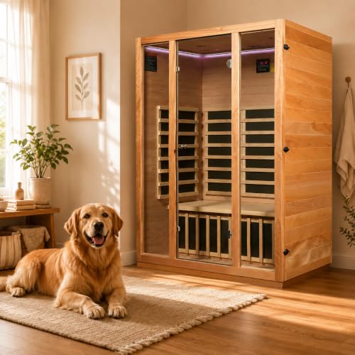 3-4 Person Far Infrared Sauna for Home&Fitness, 1960W/120V
