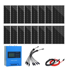 Giosolar 1920W Mono Solar Panel Kit 48V Battery Charging Kit with MPPT Controller and Cables, for Green House Shed Home Off Grid System (16x120W Solar Panel)
