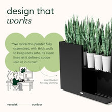 Veradek Block Series Span Planter - Tall Rectangular Outdoor Planter