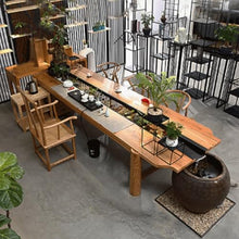 Chinese Kung Fu Office Water Flow Fish Farming Tea Table Room Kung Fu