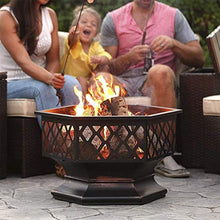 Hexagonal Retro Grill Stove Outdoor Wood Brazier Household Heating Charcoal Basin Courtyard Terrace Multifunctional Barbecue
