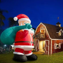 HOAELOS 26 Feet Inflatable Giant Santa Claus with Blower for Outdoor Christmas Decoration