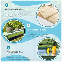 DFEDHF Wooden Garden Potting Bench Table with 3 Tier Shelves Waterproof Planting Work Bench for Outdoor Garden Storage and Organization Backyard Shed Tool Organizer (Brown 120x87x45cm)