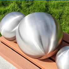 YDJIANCAI 1 Piece Silver Brushed Stainless Steel Gazing Ball – Hollow Sphere for Outdoor Yard, Patio, and Home Garden Decoration(Size:18.89in/48cm)