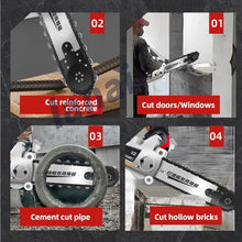 Electric Concrete Chain Saw,Wet Water Supply Dust Removal,Handheld Brushless Chainsaw,Concrete Cutting Chain Saw,Electric Diamond Chain Wall Cutter,for Slotted Rebar,Marble,Bricks 48cm