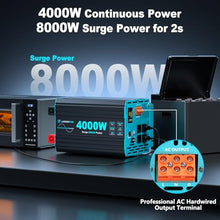 LANDERPOW 4000 Watt Inverter Pure Sine Wave 12V DC to 110/120V AC for Home