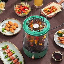 TEOYETTSF Vertical Electric BBQ Kebab Grill Machine Automatic Rotating Barbecue Smokeless Oven Rotary Household Lamb Skewers