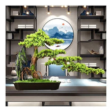 YXIANG56Q Fake Plants Artificial Bonsai Tree with Ceramic Pot Fake Plant Ornaments for Living Room Entrance TV Cabinet Bonsai Tree