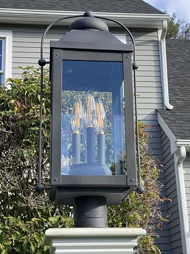 Hinkley Anchorage Large Outdoor Lantern - Aluminum, Clear Glass, Aged Zinc Finish