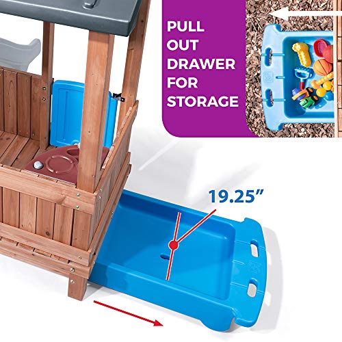 Step2 Woodland Adventure Playhouse & Slide Brown