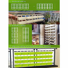 3/4 TiersVertical Wall Hanging Planter, Indoor and Outdoor Garden Container Boxes, Multi-Layer Railing Flower Pots for Vegetables Flowers Herbs (Color : White, Size : 67x93cm)