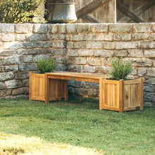Ash & Ember Grade A Teak Planter Bench Set, 20" Seating Height, 2 Planter Boxes, 1 Bench Seat, L-Shaped Planter Bench, Weather-Resistant Premium Teak Wood Furniture, Outdoor Patio Bench