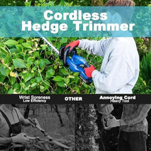 Cordless Hedge Trimmer 18v-20v,4.0 Ah,5.9-in Blade,3000 RPM for Lawn,Fence,Park and Bush