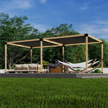 DIY Freestanding Pergola Kit with Canopies - 6x6 Lumber - 8' x 10' Canopy Size - Build Up to 24' x 12'