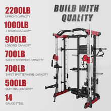Fitness Dreamer Leg Developer Home Gym Smith Linear Bearing Cage Weight Lifting Machine Red