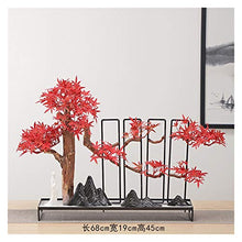 Simulation Maple Leaf Bonsai Ornaments Living Room Office Porch Aisle Potted Micro Landscape Ornaments House Plant (Color : H) (C)