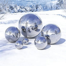 YDJIANCAI 1Pcs Gazing Globe Mirror Ball, Hollow Mirror Globe Floating Reflective Ball Polished Shiny Sphere for Home Garden Pond Outdoor Swimming Pool Decoration(Size:17.7in/45cm)