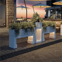 Outdoor large flower box Solar Light Planter Box Landscape Flower Bed
