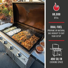 Grilla Primate Propane Grill - 4 Burner, 490 Square Inches Cook Space