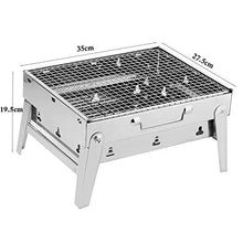 AFPSDLFJDLS Portable Outdoor Barbecue Grill Stainless Steel Folding BBQ Charcoal Grills for Campaing Pinnic Kebab Oven