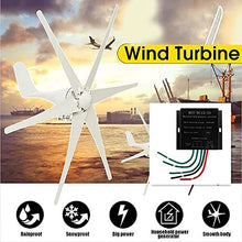 HENGJINGTR 1200W Wind Turbine Electricity Generators 6 Blades with MPPT Charge Controller Wind Turbine Power Generator for Hybrid Wind Solar System(12V 24V Available),48v